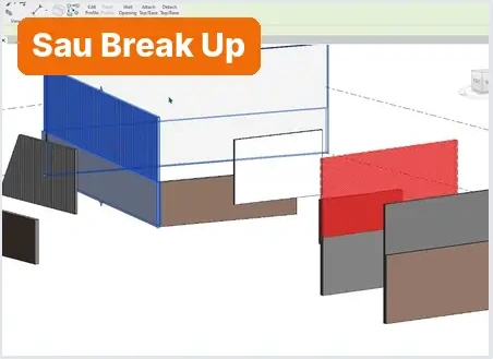 Các tường rời sau khi Break Up Stacked Wall